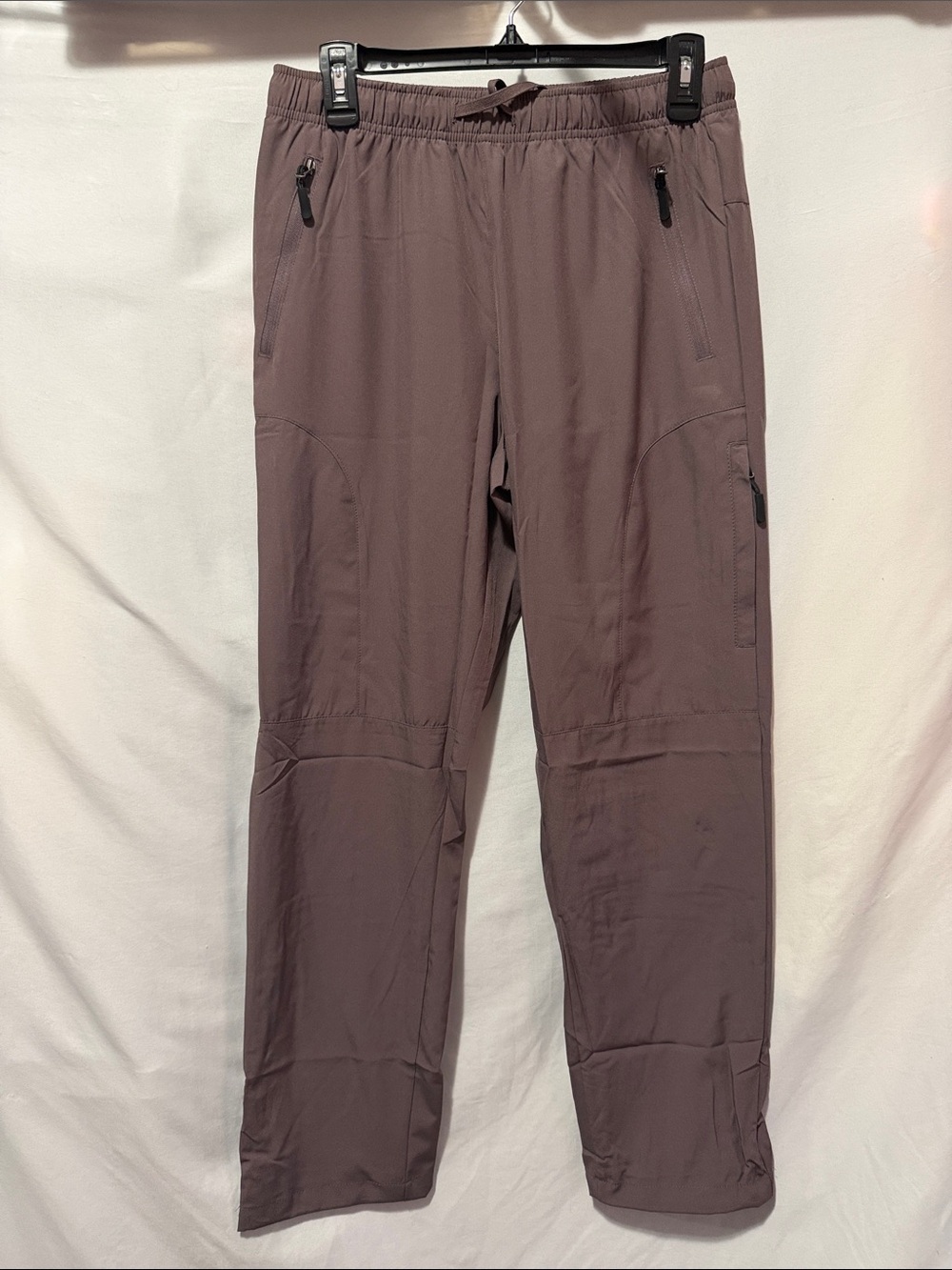 Women's Mauve Active Track Pants with Zip Pockets